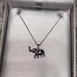 Zales Silver Elephant Necklace